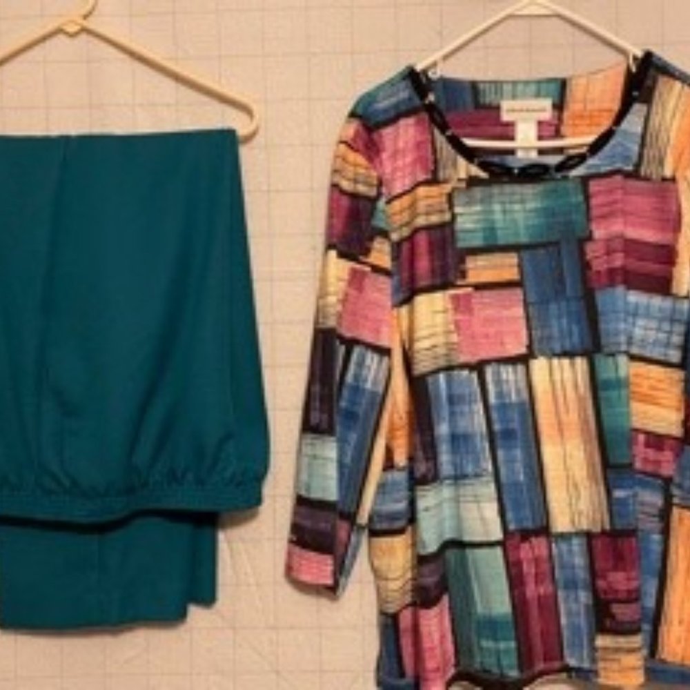 Alfred Dunner top and slacks, size XL
